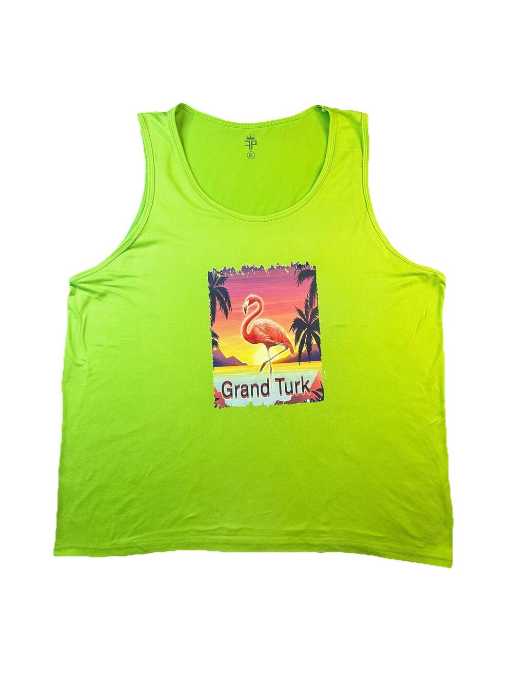 XL Neon Green Performance Sleeveless Shirt -786